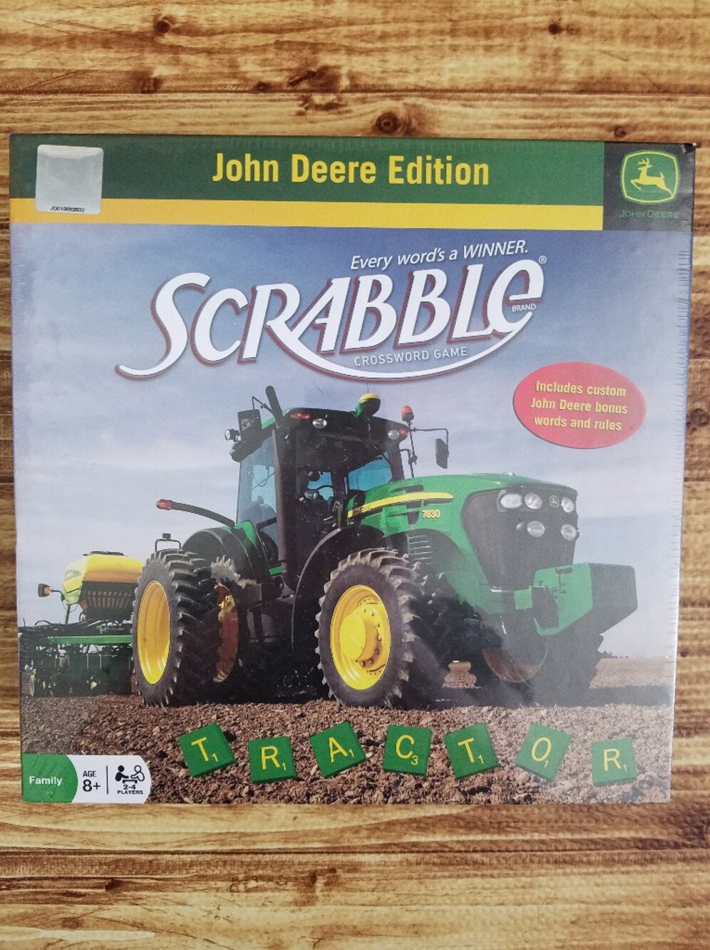 John Deere Edition Scrabble Game - Fundex Games Hasbro Bonus Words NEW Sealed